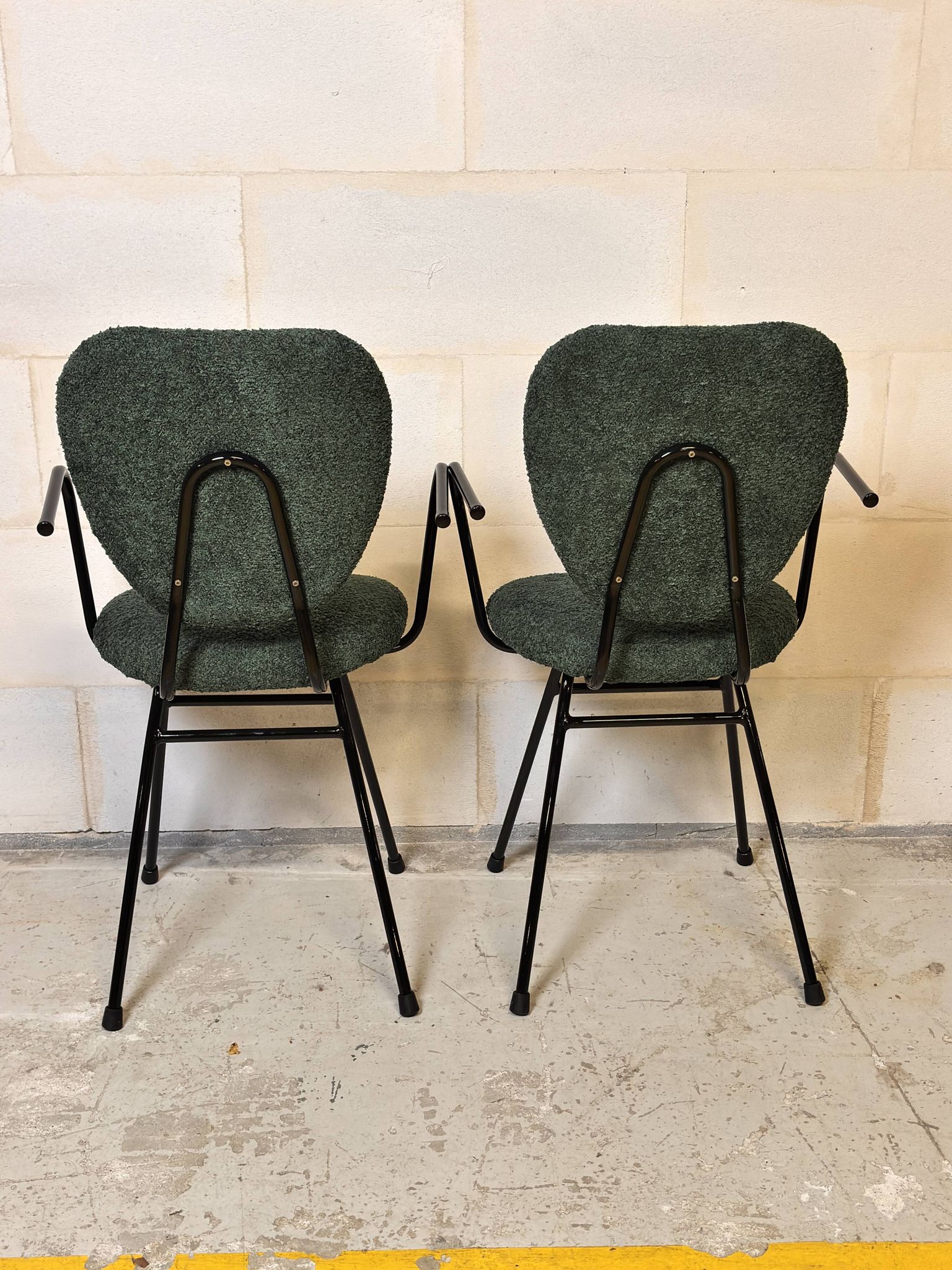Paire de chaises avec accoudoirs  Jacques Hitier I Années 1950
