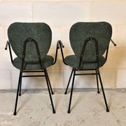 Paire de chaises avec accoudoirs  Jacques Hitier I Années 1950