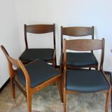 Set of 4 vintage rosewood chairs from the 1960s, Richbilt, Johannes Anderse