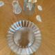 Set of four vintage Duralex Marguerite plates