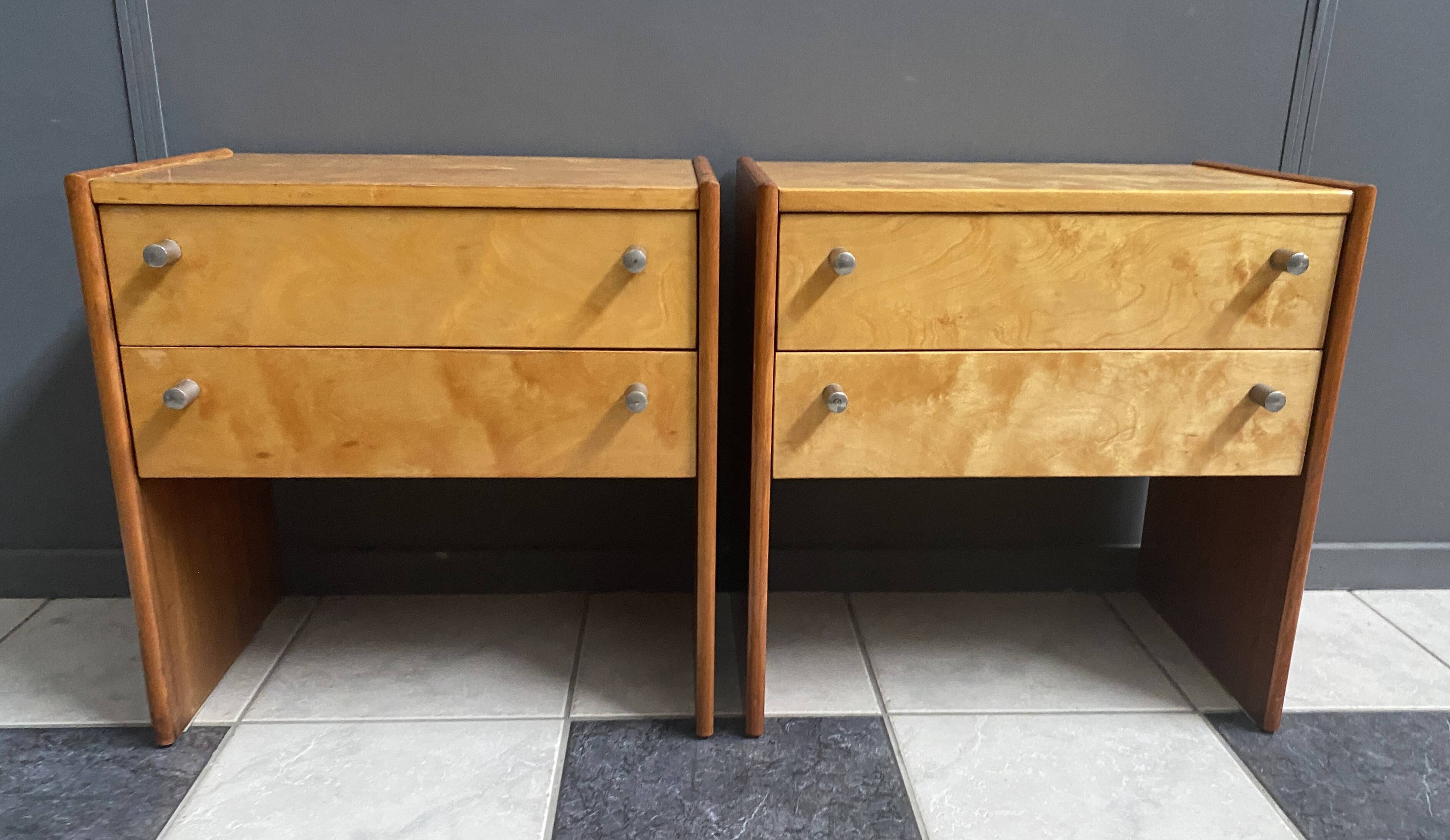 2 Halabala bedside tables, Loznice femina model, 1960