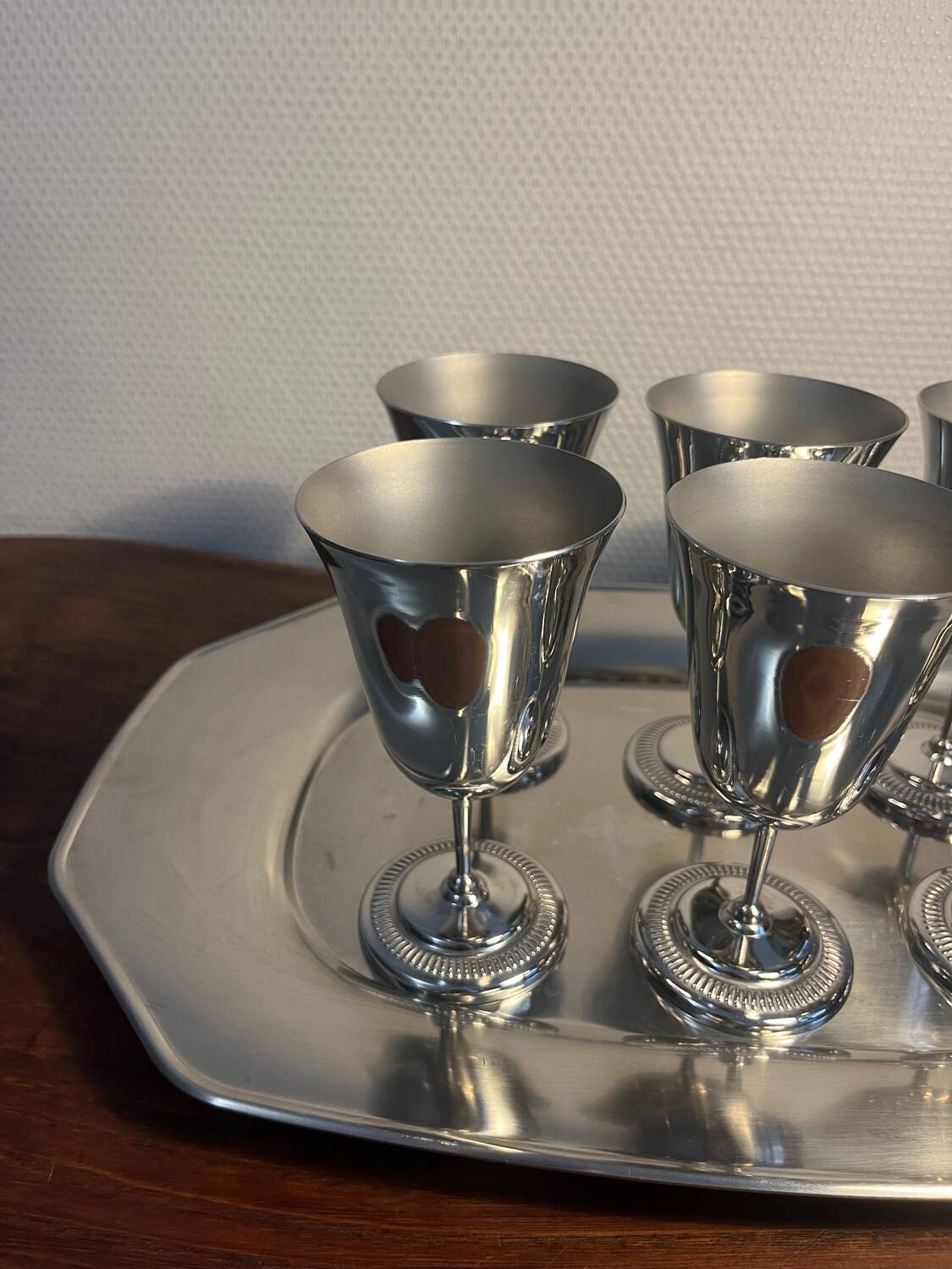 Letang Remy serving tray and ice cream sorbet flute cup