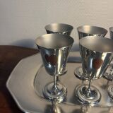 Letang Remy serving tray and ice cream sorbet flute cup