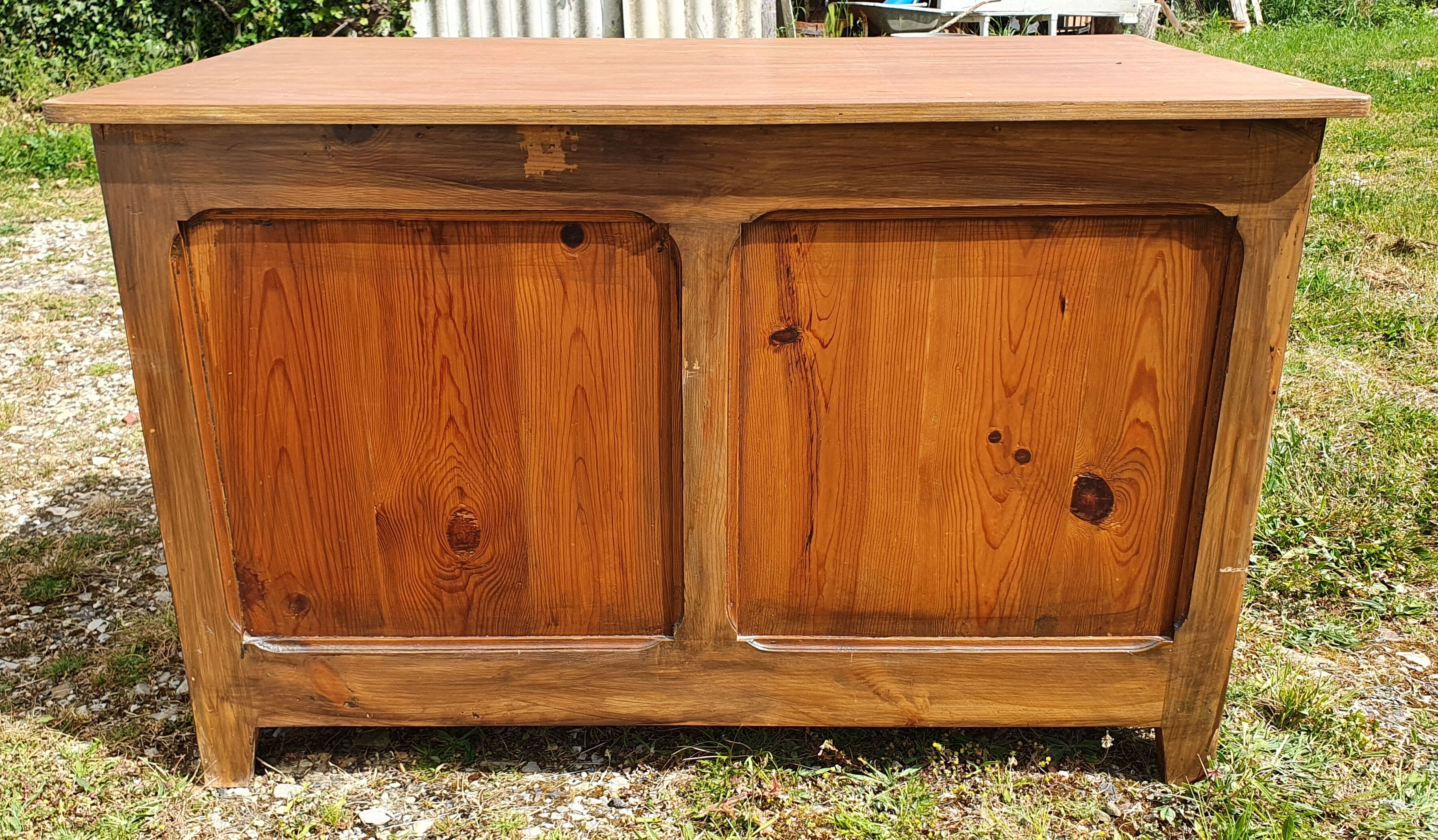 Vintage desk with 7 drawers aluminum handles