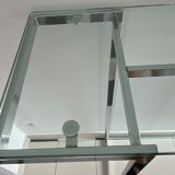 Wardrobe console glass and chrome metal