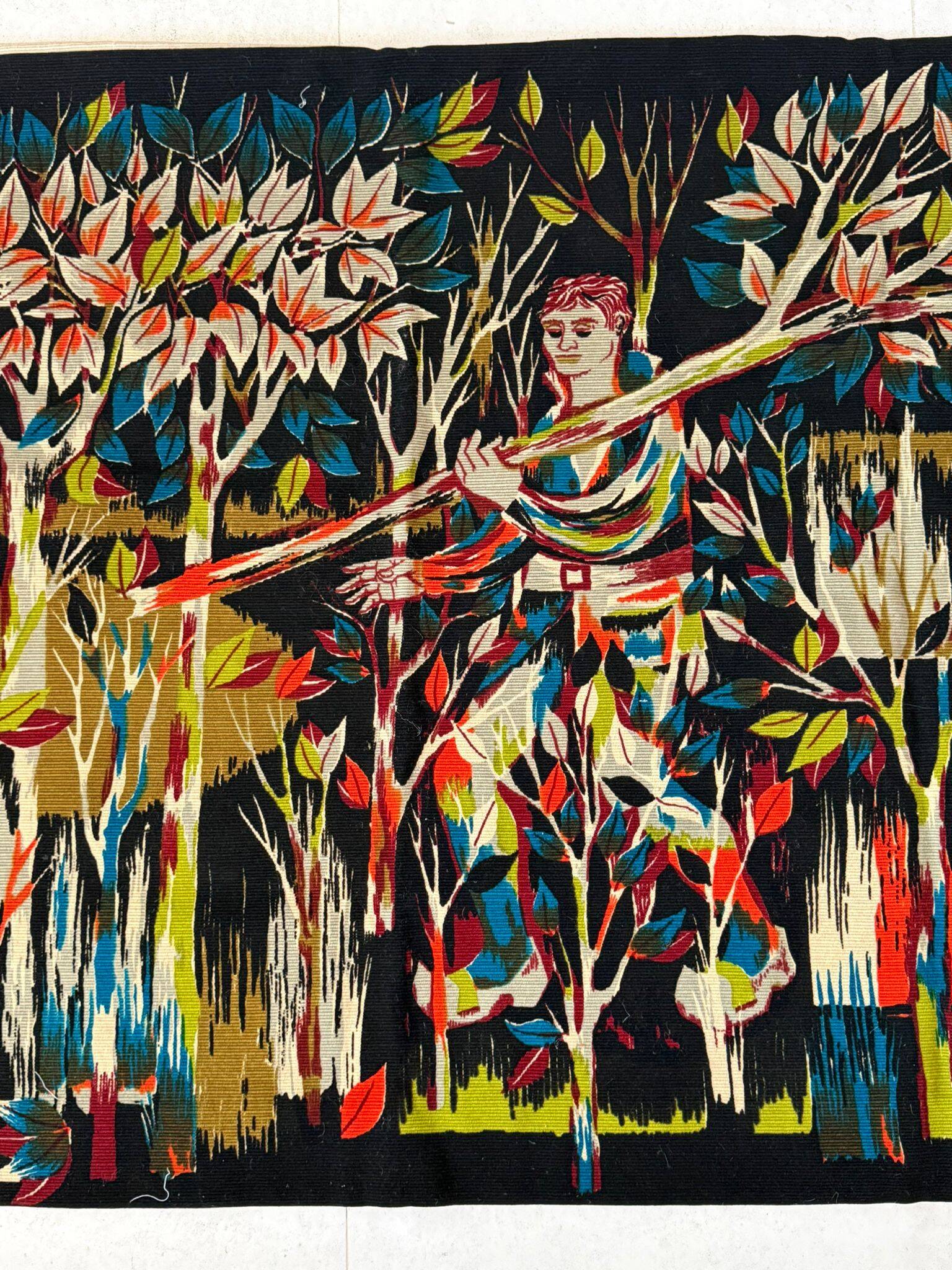 Tapestry "The Woodcutter" by Jean-Claude Bissery.