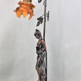 Brown patina table lamp