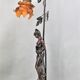Brown patina table lamp