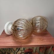 Pair of vintage globe wall lights