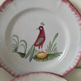 Set of 3 vintage Sainte-Radegonde earthenware plates