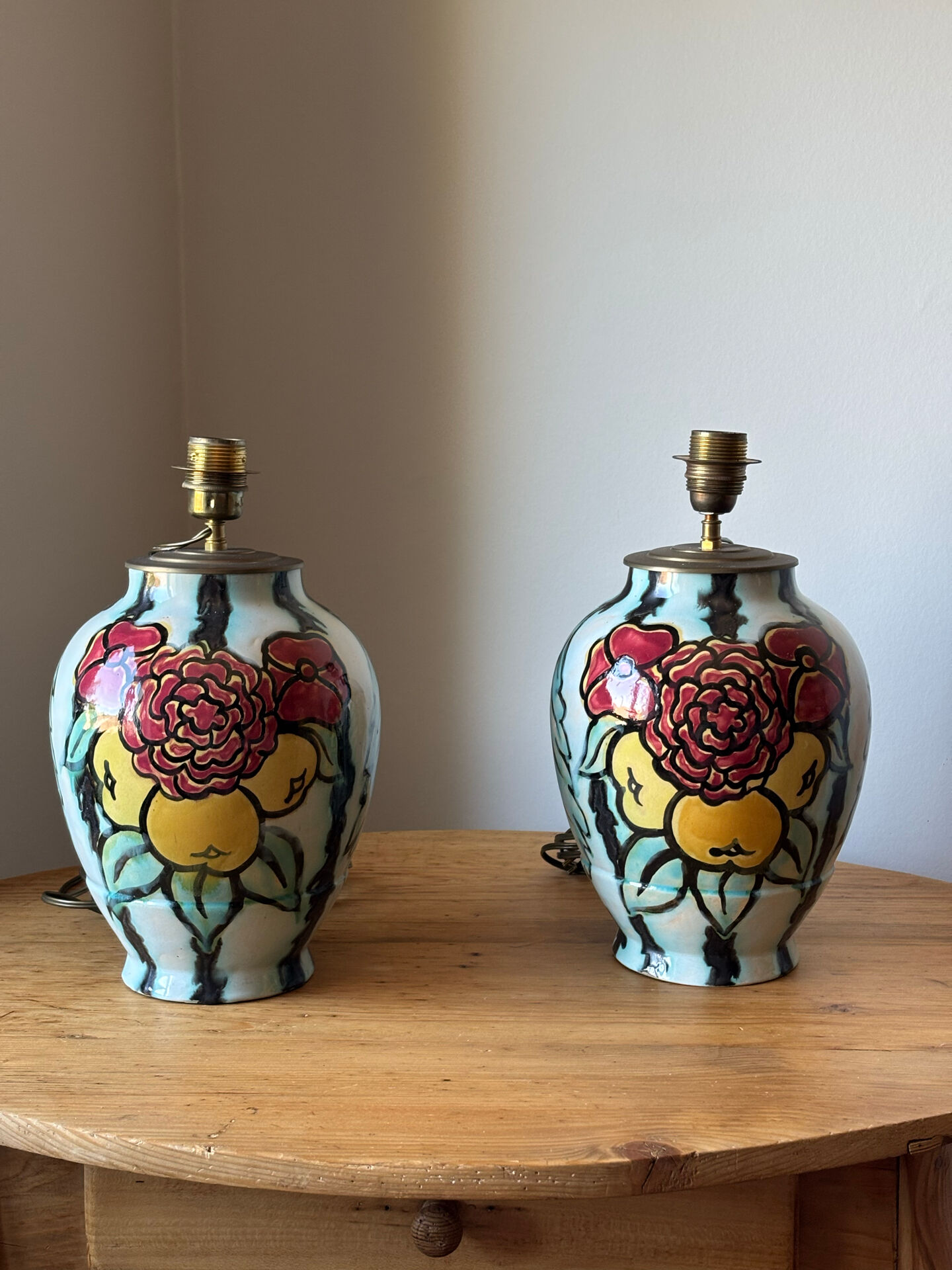 Desvres ceramic lamps - Henri Delcourt