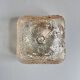 Square amber glass wall light
