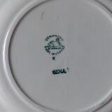 8 dessert plates, St Amand, Art Deco.