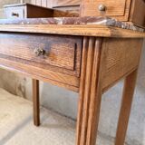 Antique carved oak hairdresser – art deco style