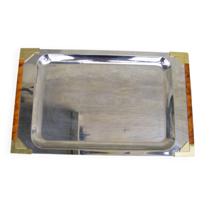 Plateau en inox vintage