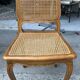 Set of 6 antique chairs in wood and cannage
