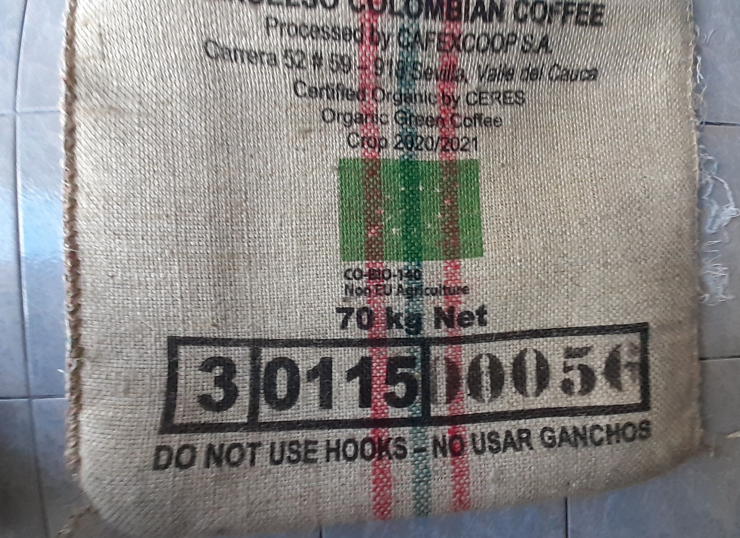 Coffee burlap bag colombia fabrica