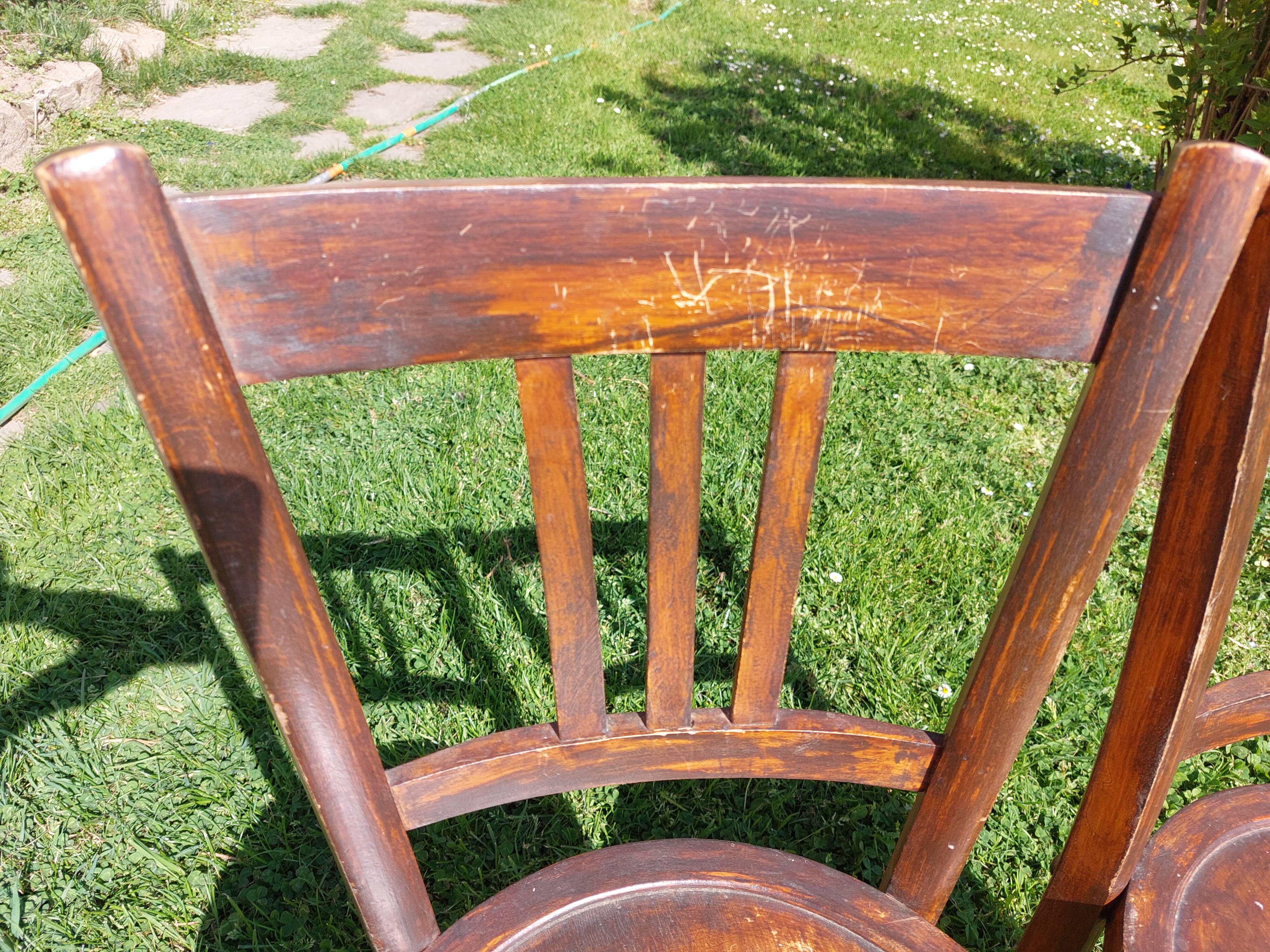 dark wooden bistro chairs