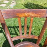 dark wooden bistro chairs