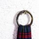 Vintage brass mirror in Scottish fabric