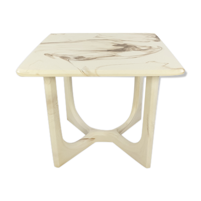 Table basse italienne marmorino du milieu du siècle, années 1950