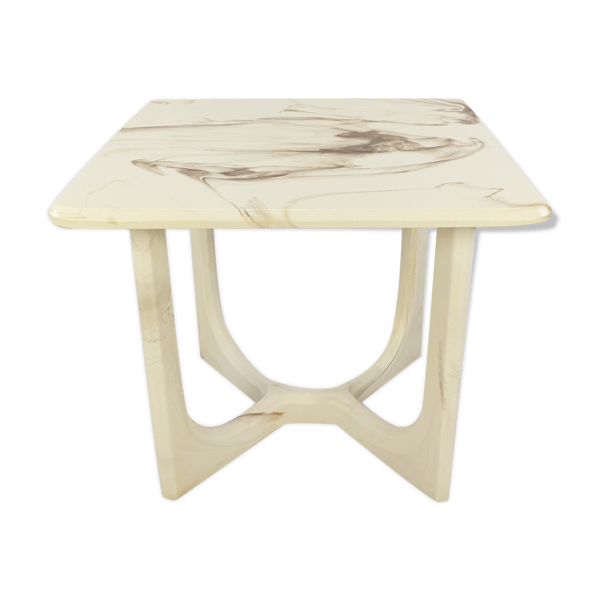 Table basse italienne marmorino du milieu du siècle, années 1950
