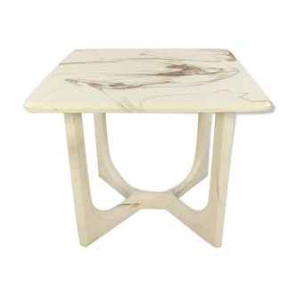 Table basse italienne marmorino du milieu du siècle, années 1950