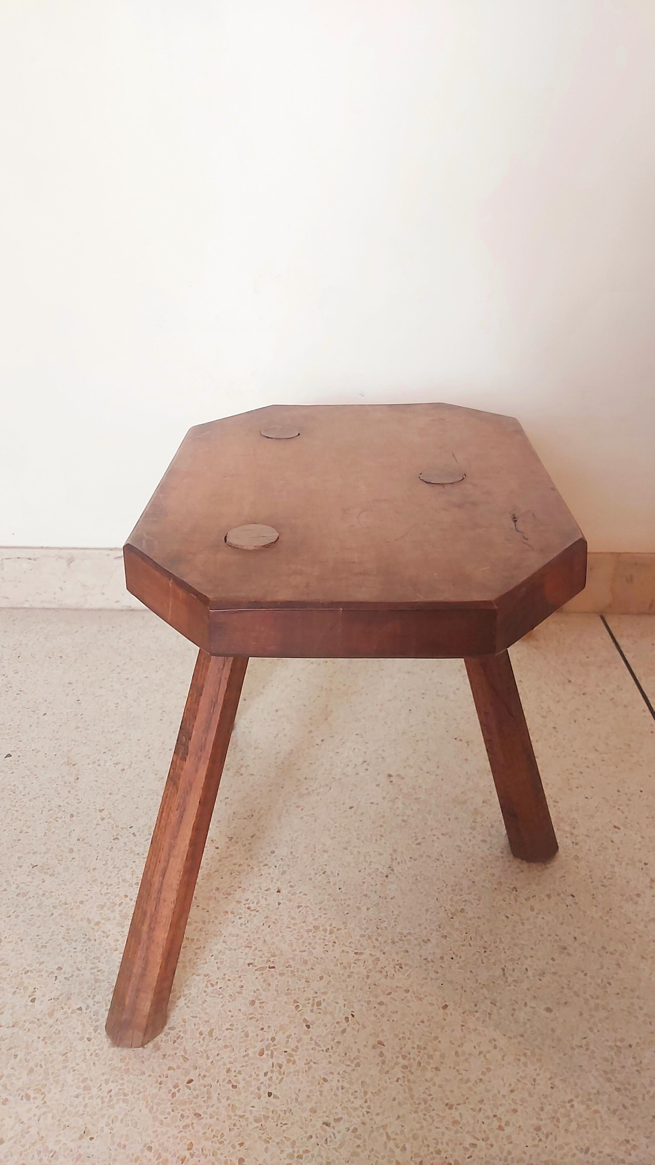 Brutalist tripod stool