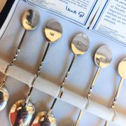 Box of 6 Solid Silver 925 Spoons & Lapis Lazuli - Morita Gil Chil