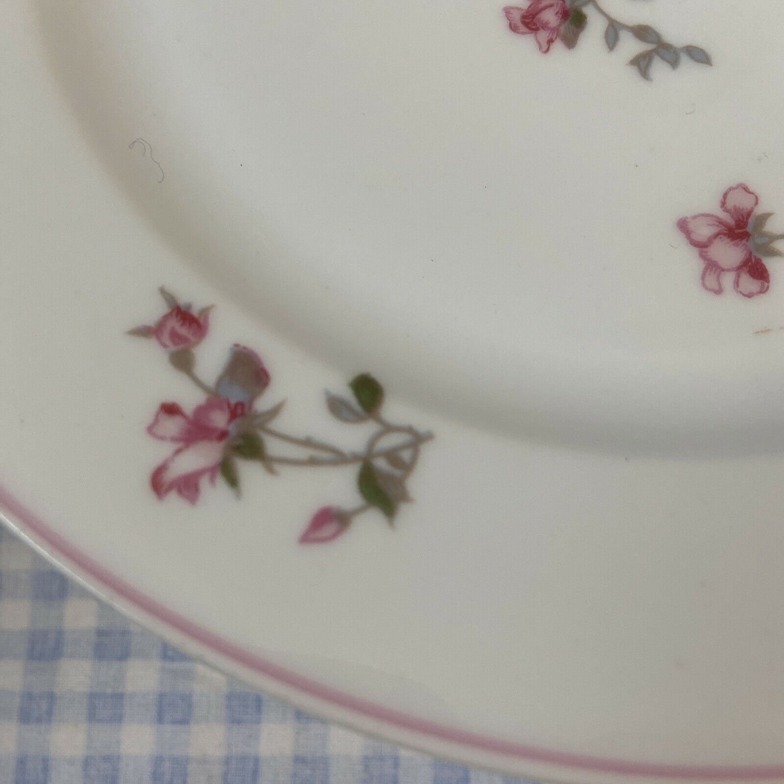 Series of 12 porcelain dessert plates decorated with flowers Bernardaud Limoges