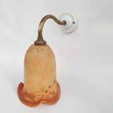 Swan neck and glass paste wall light
