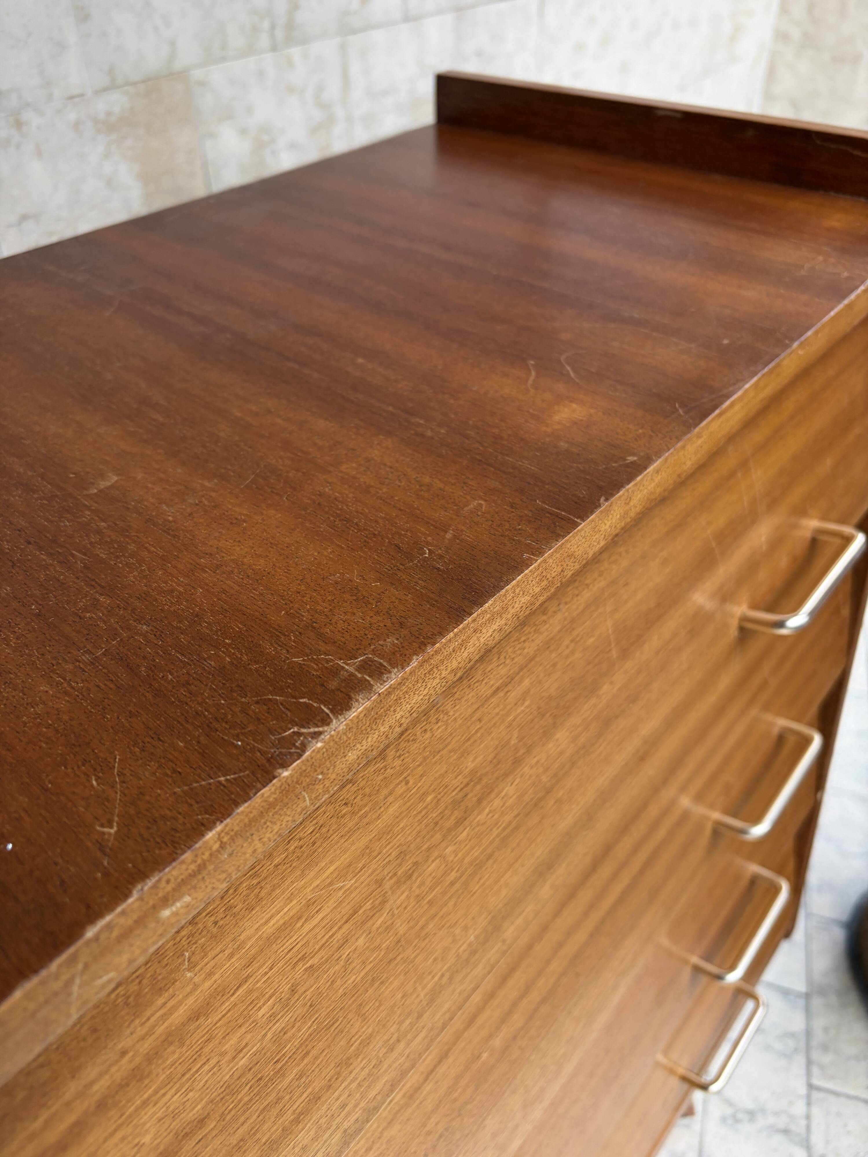 Vintage chest of drawers 1960s | scandinavian design | compass legs | 4 drawers