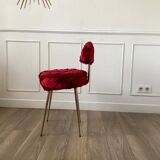 Red fur chair