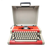 Olympia Orange Salmon Typewriter Revised Vintage With New Ribbon