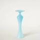 Lace-edged opaline vase, blue, 1960