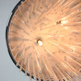 Minimalist handblown glass chandelier, 1970s