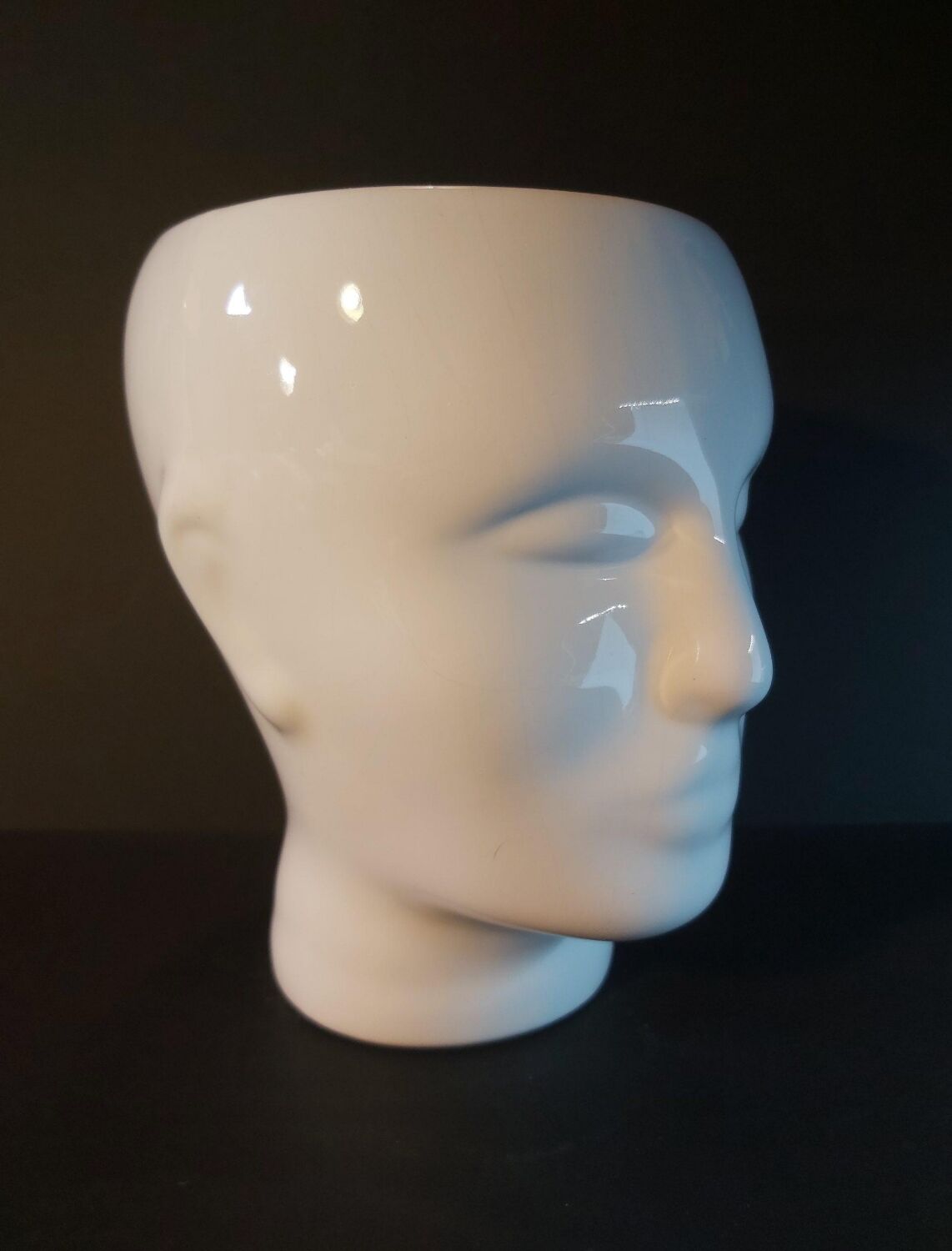 Vase cache-pot tête d'homme from the 70s