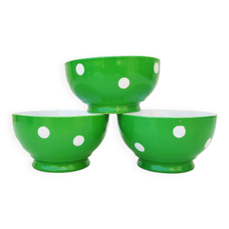 Longchamp Vintage tiled polka dot bowls