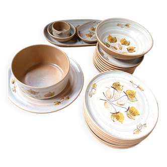 Complete service in Niderviller Doria stoneware