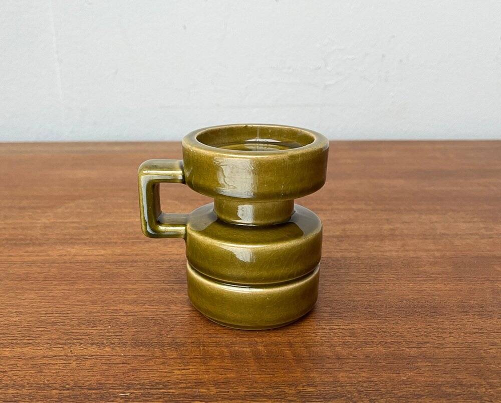 Mid-century West German pottery candlestick WGP by Cari Zalloni for Steuler, 1960s.