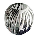 Glass spherical vase and glass paste circa 1970