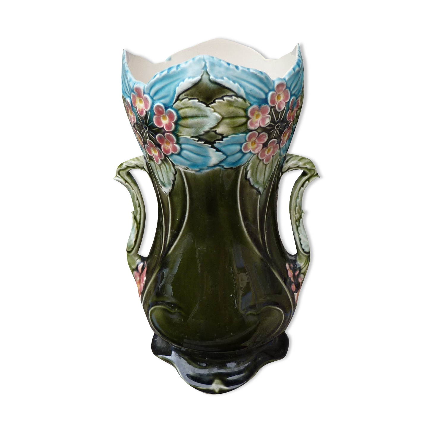 Vase Art nouveau en barbotine De Bruyn Fives Lille