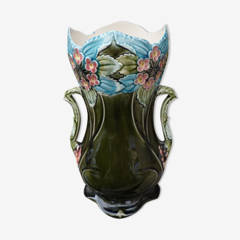 Vase Art nouveau en barbotine De Bruyn Fives Lille