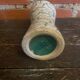 Antique Diabolo Vase VALLAURIS Cracked White & Green Ceramic Vintage