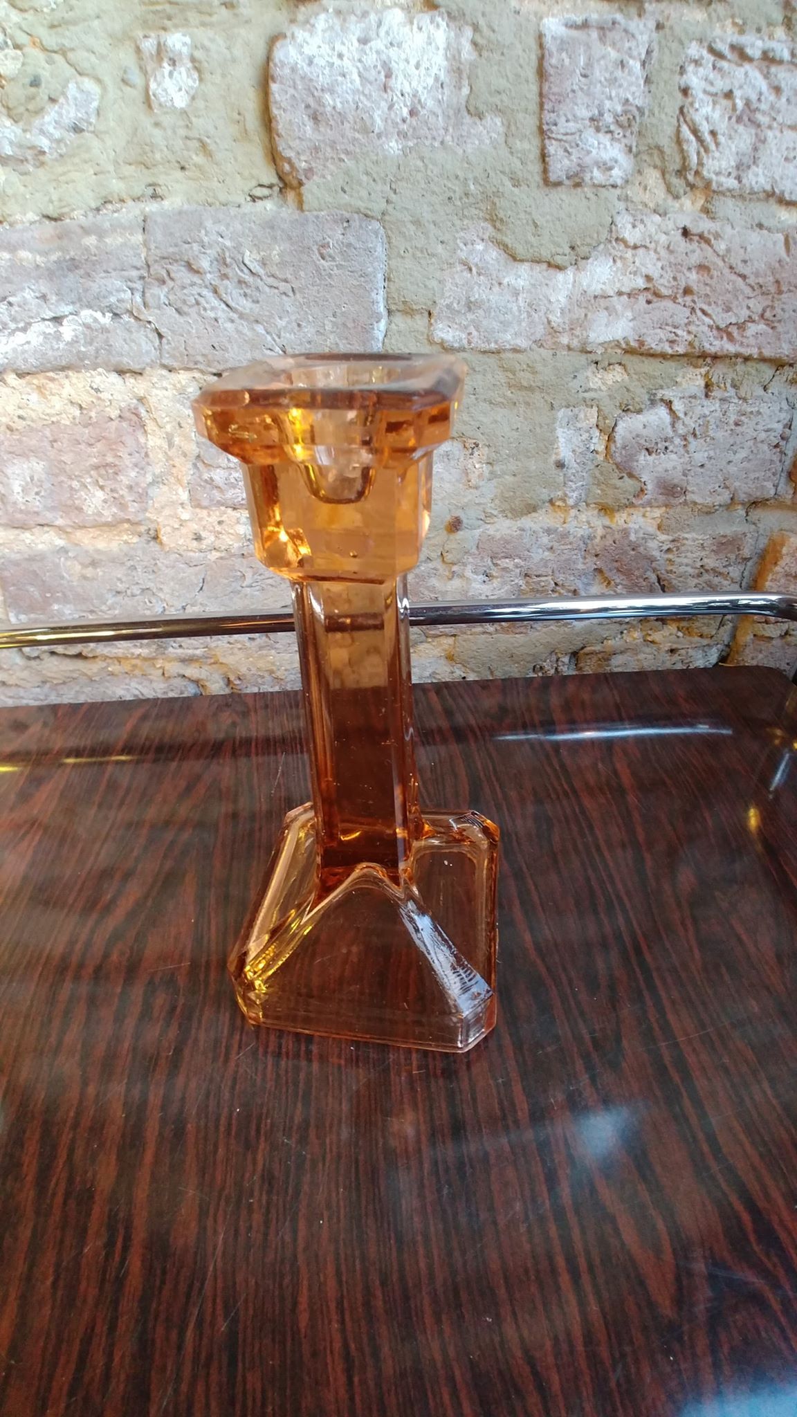 Glass candlestick