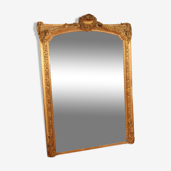 Imposant miroir doré xixeme