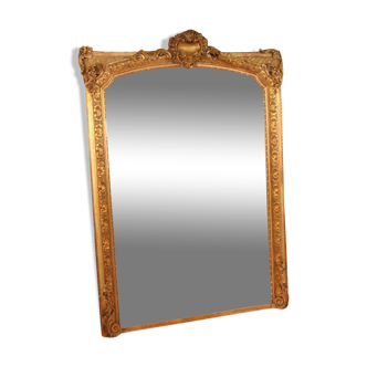 Imposant miroir doré xixeme