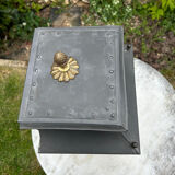 Tin and glass lantern