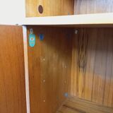 Louis Paolozzi modernist teak bookcase and secretary storage unit