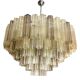 Luxury Huge Champagne E Fumè “Tronchi” Murano Glass Chandelier in Venini Style